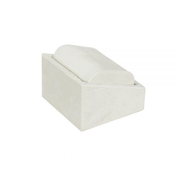 뉴 벨벳 사각 1구 쿠션 팔찌 시계 진열대 아이보리 9X9x7cm