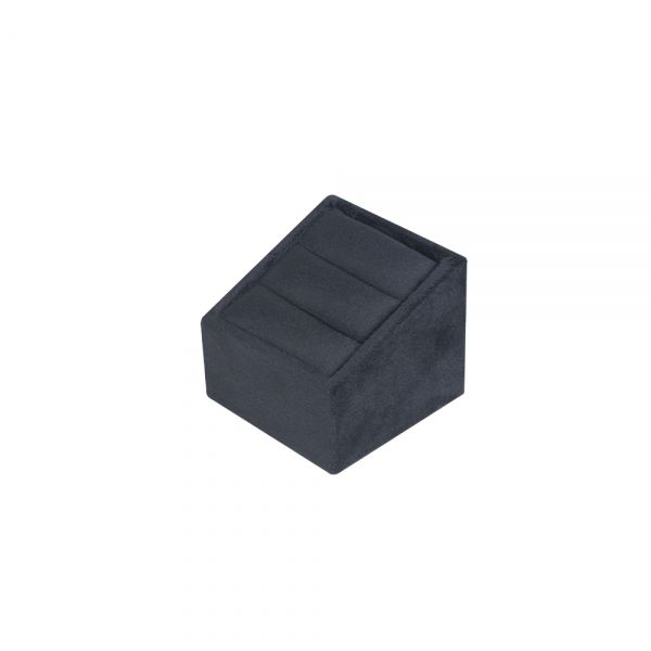 뉴 벨벳 사각 경사 커플반지 진열대 블랙 6x6x5cm