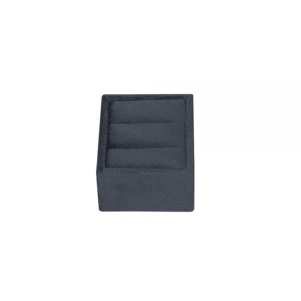 뉴 벨벳 사각 경사 커플반지 진열대 블랙 6x6x5cm