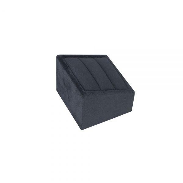 뉴 벨벳 사각 경사 커플반지 진열대 블랙 6x6x5cm