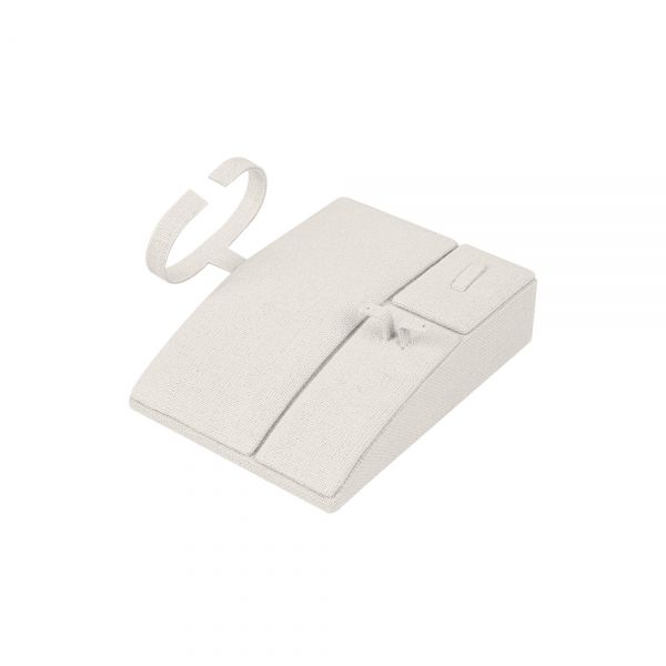 린넨 사각 팔찌 세트 C형 진열대 베이지 10x13.5x7cm