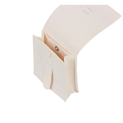 고급 사각 덮개형 세트 주얼리 주머니 파우치 아이보리 8.5x3x8.5cm 2장
