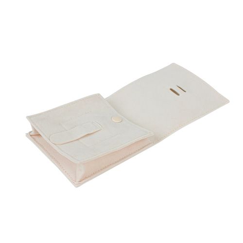 고급 사각 덮개형 세트 주얼리 주머니 파우치 아이보리 8.5x3x8.5cm 2장