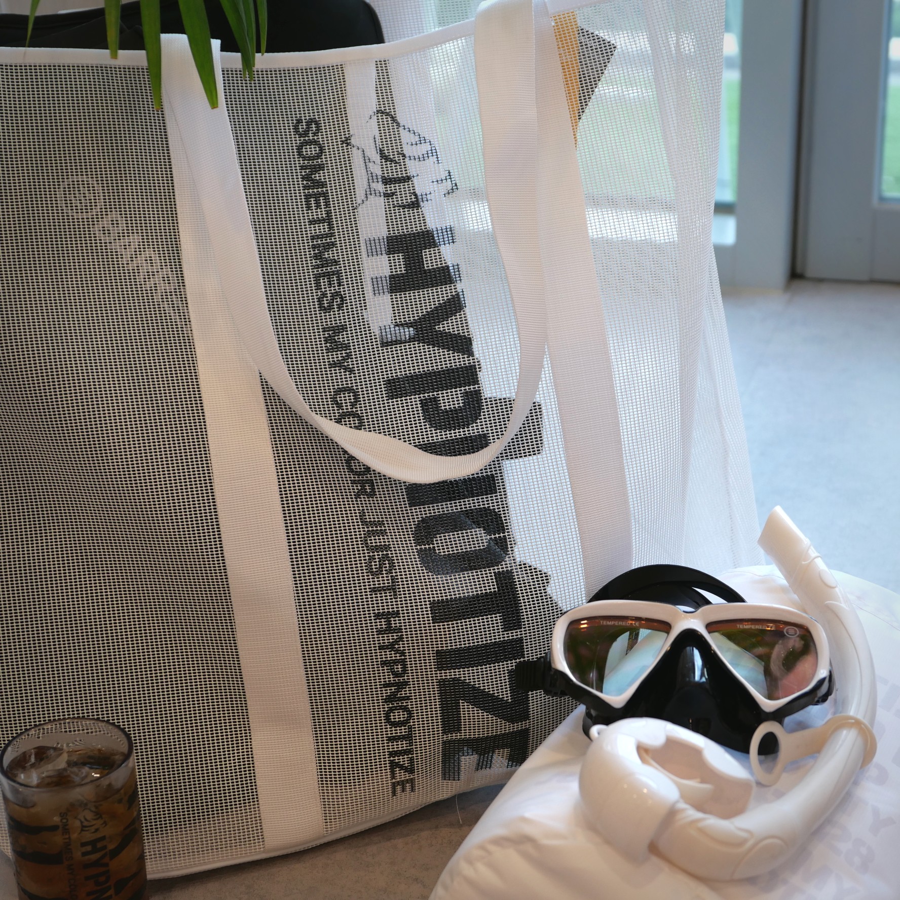 힙노타이즈 비치백 BEACH MESH BAG 메쉬백