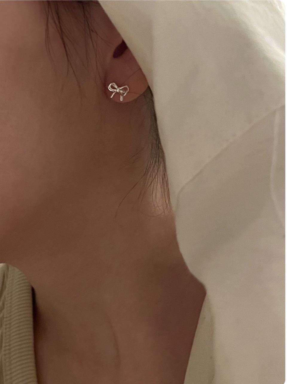 925silver • Ribbon earring 01