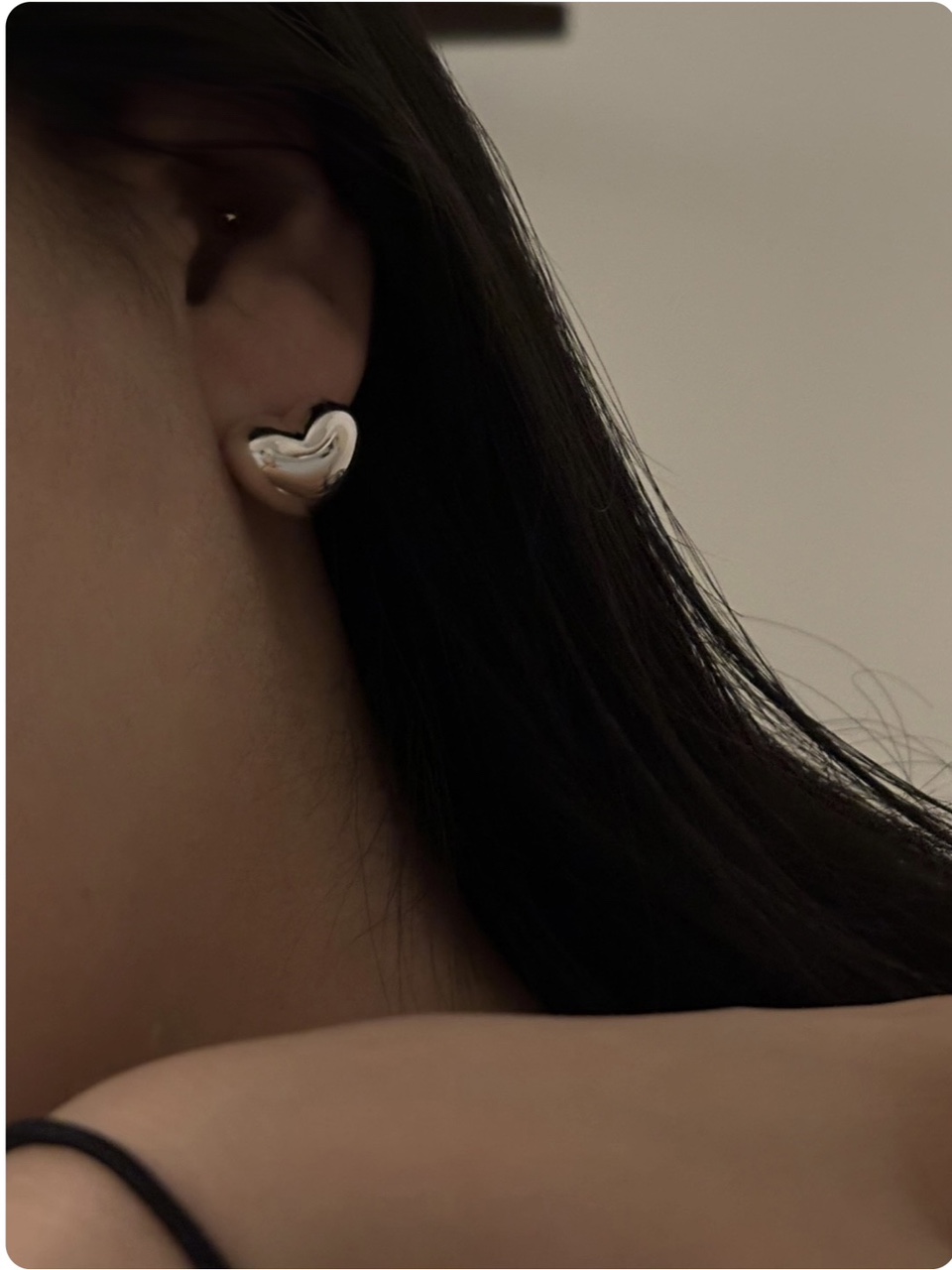 Tender heart earring • 925silver