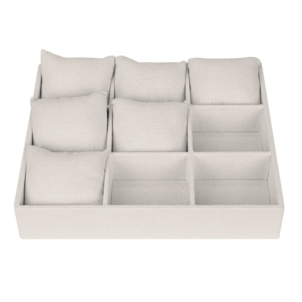 린넨 나눔 9칸 다용도 진열대 베이지 30x26x5.5