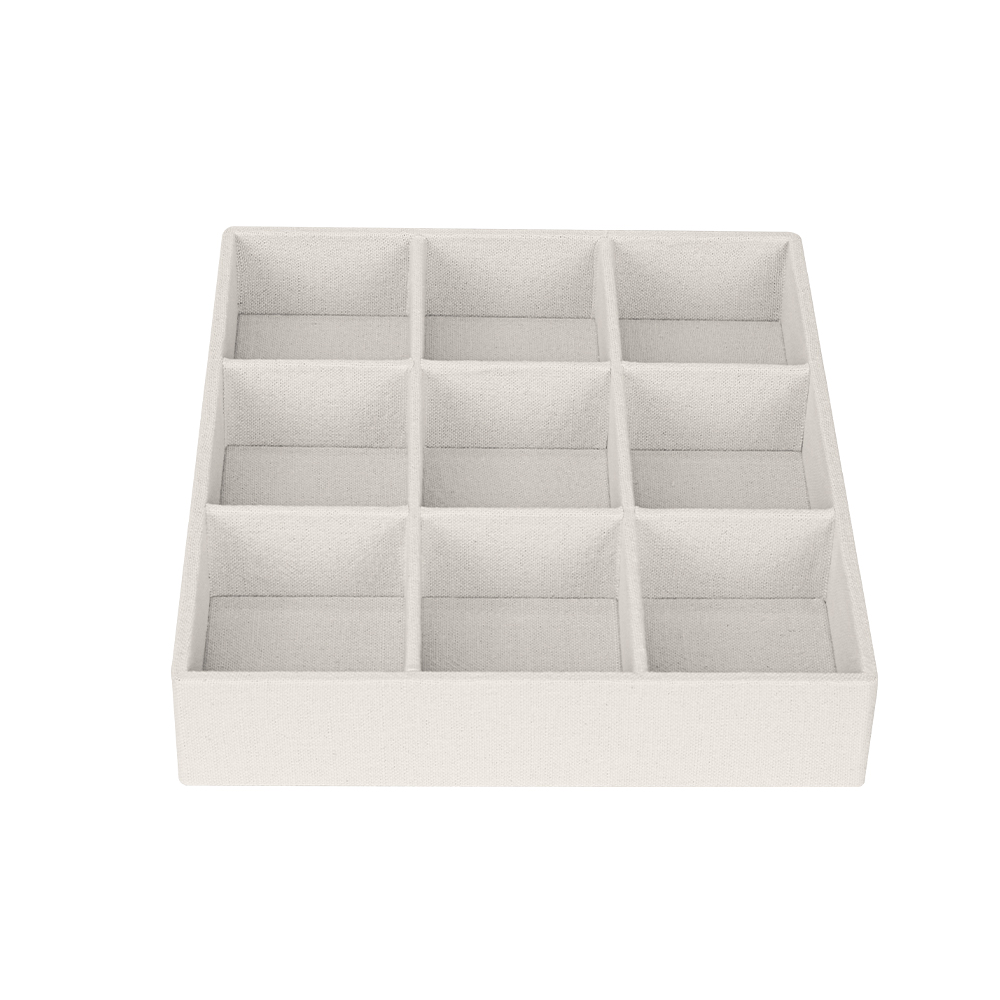 린넨 나눔 9칸 다용도 진열대 베이지 30x26x5.5