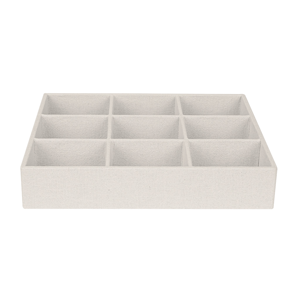 린넨 나눔 9칸 다용도 진열대 베이지 30x26x5.5