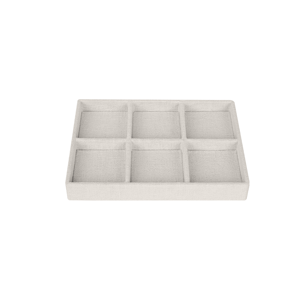 린넨 나눔 6칸 다용도 진열대 베이지 20x15x2.7