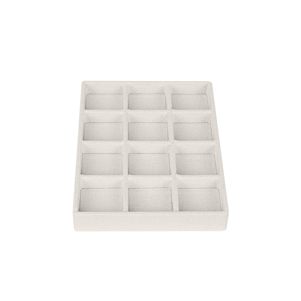 린넨 나눔 12칸 다용도 진열대 베이지 소 20x15x2.5