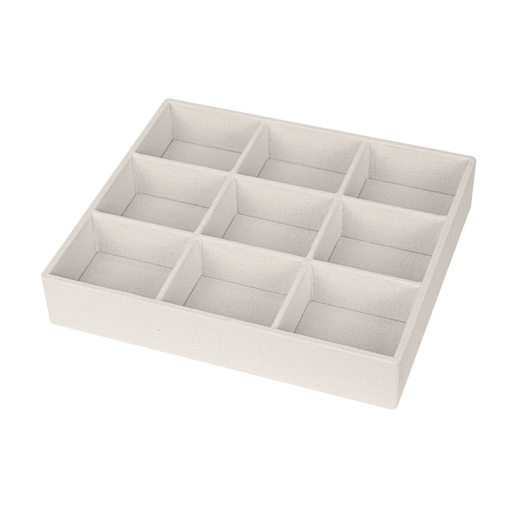 린넨 나눔 9칸 다용도 진열대 베이지 30x26x5.5