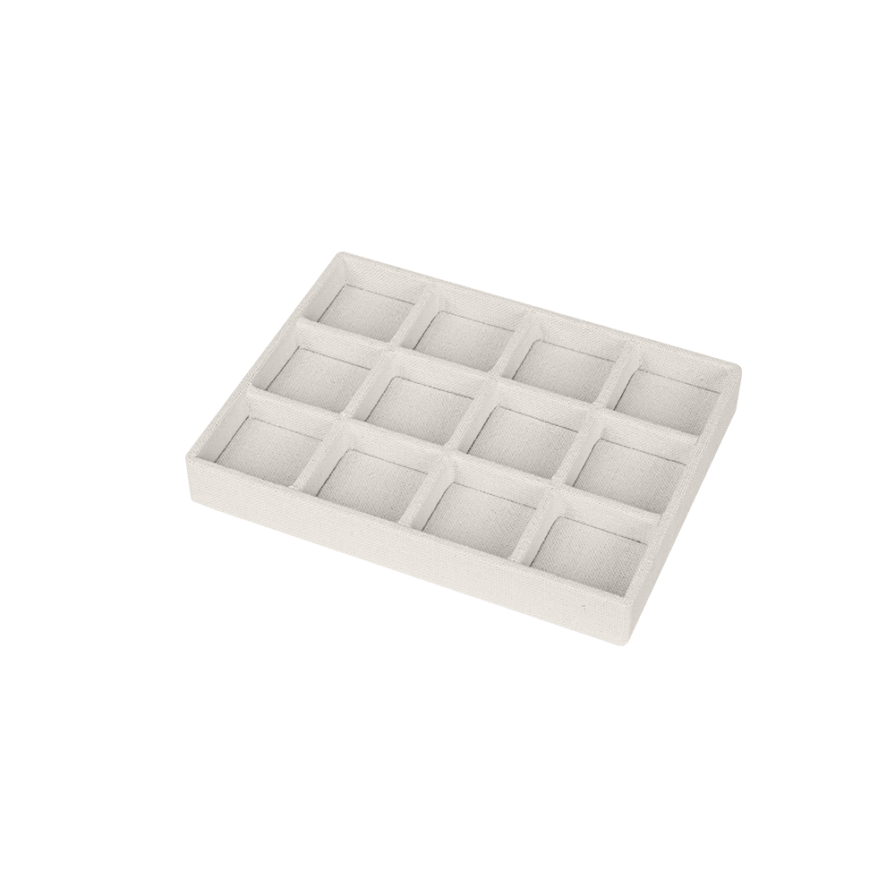 린넨 나눔 12칸 다용도 진열대 베이지 소 20x15x2.5
