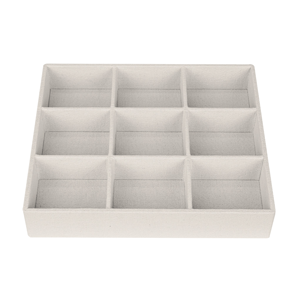린넨 나눔 9칸 다용도 진열대 베이지 30x26x5.5