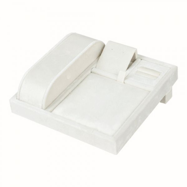 뉴벨벳 4번 사각 분리형 세트 진열대 아이보리 15x15x4cm