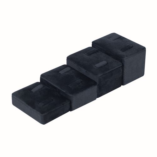 뉴벨벳 커플 4단 반지 진열대 블랙 6x18x5cm