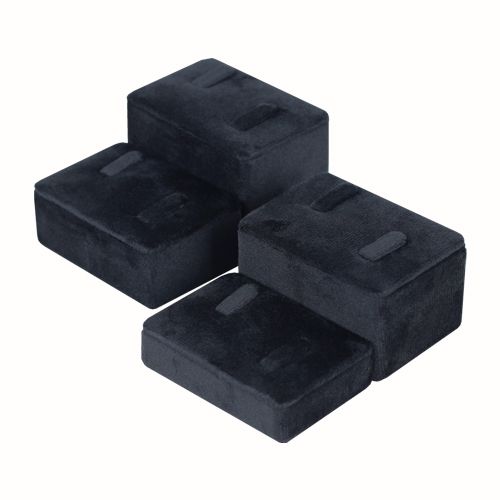뉴벨벳 커플 4단 반지 진열대 블랙 6x18x5cm