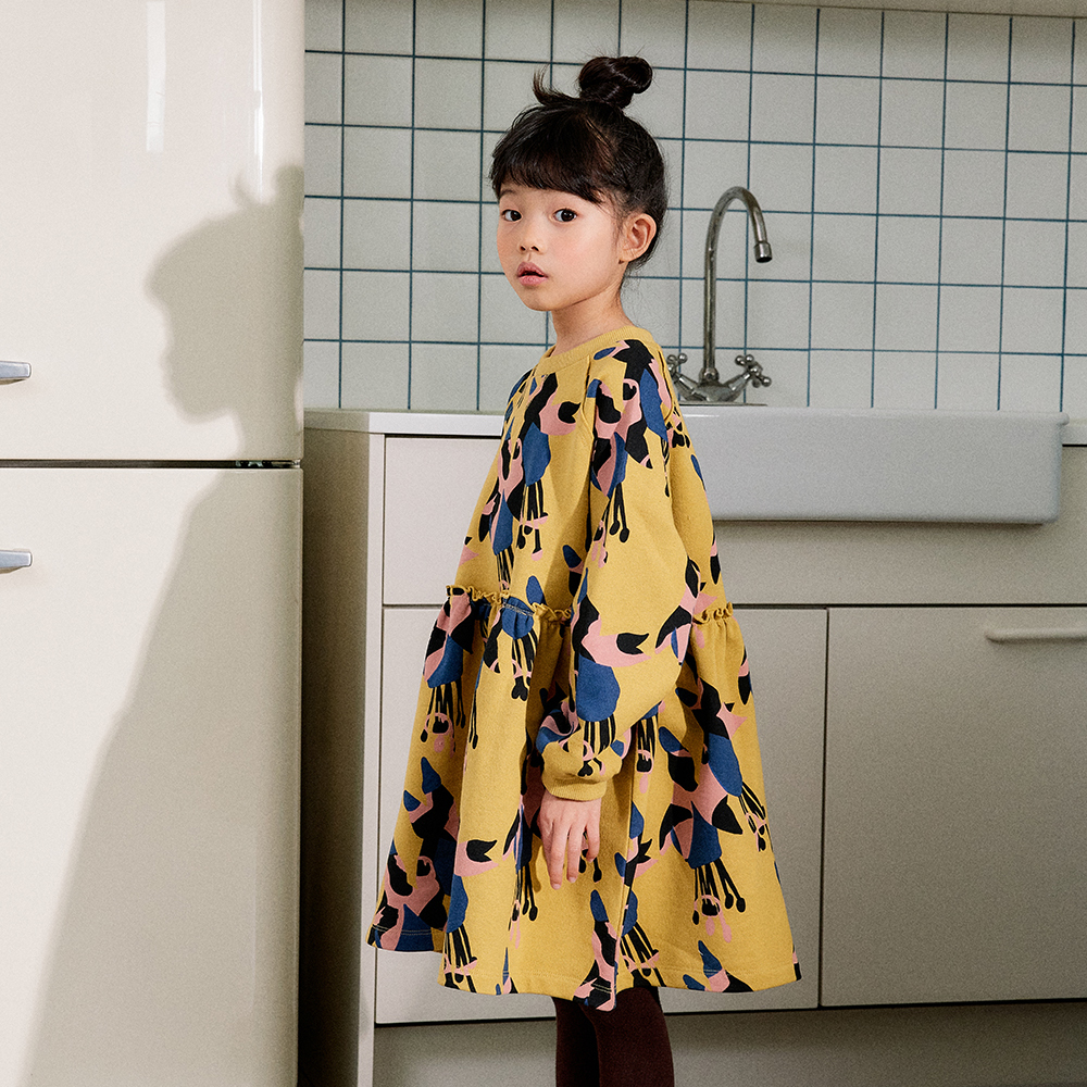 FLOWER SWEAT DRESS