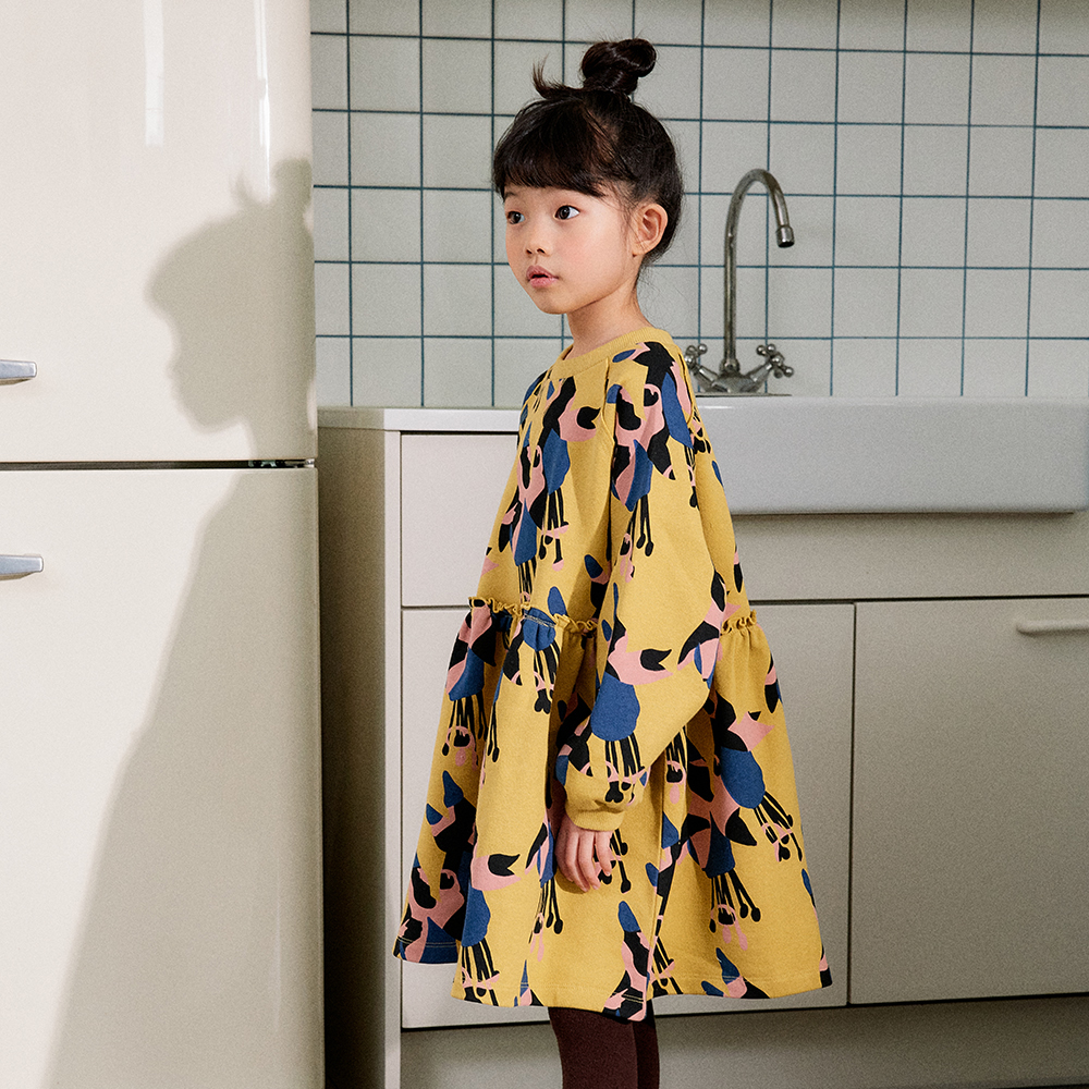 FLOWER SWEAT DRESS