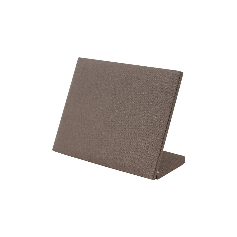 린넨 경사 목걸이 진열대 브라운 소 25x12x18