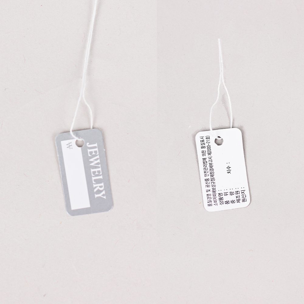 Jewelry 실택 은색 16mmx28mm 200장