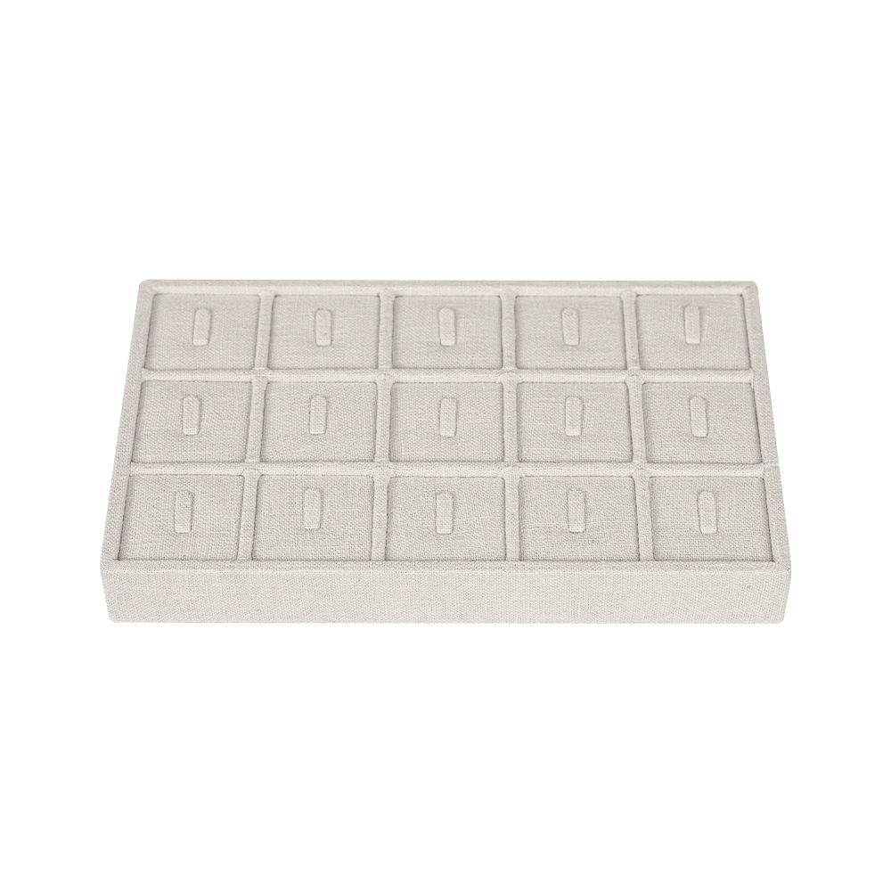 린넨 1/15 반지 진열대 베이지 25.5x15.5x3.2