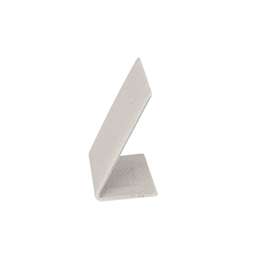 린넨 사각 L형 귀걸이 진열대 베이지 6x5.5x8
