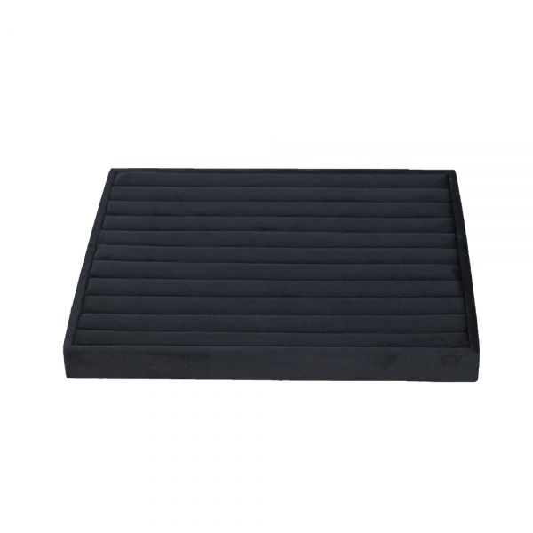 뉴 벨벳 10줄 반지 진열대 블랙 30x25x2.5cm