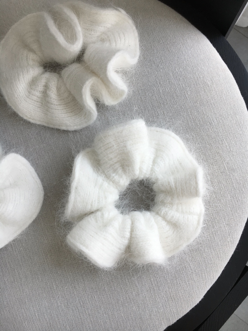 Angora scrunchie