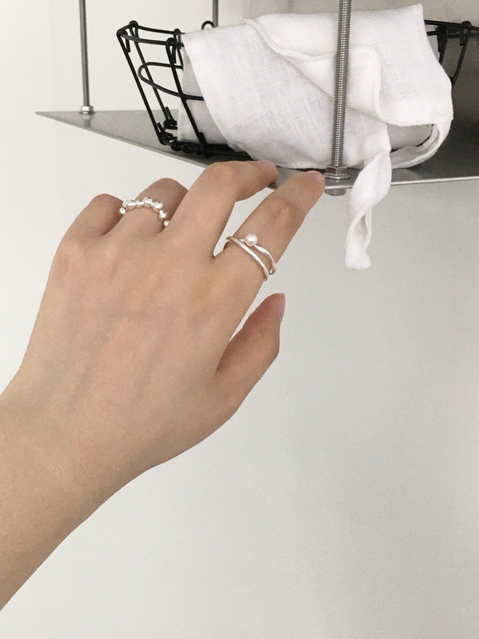Pearl scent ring • 925silver
