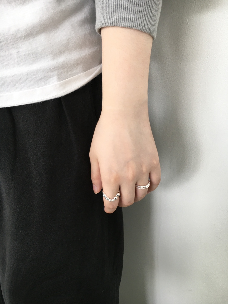 Two line openring 03 • 925silver