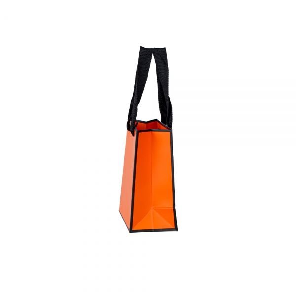 블랙라인 오렌지 고급 쇼핑백 14x7x15cm 10장