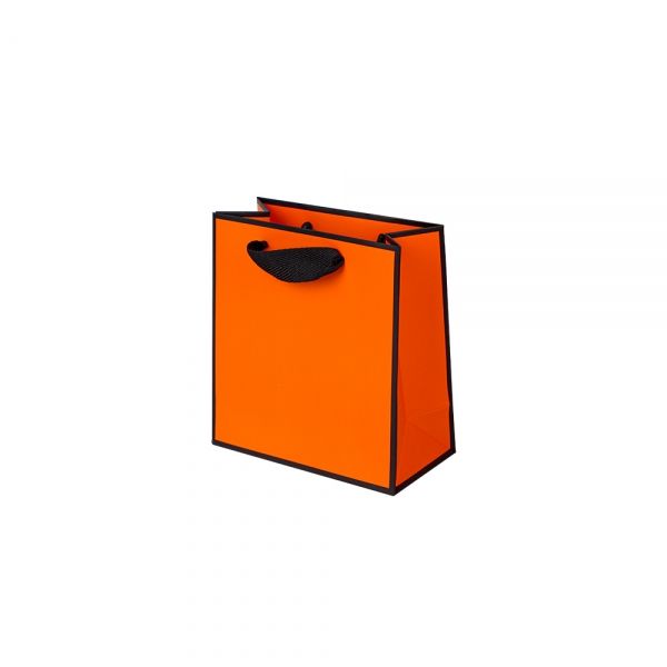 블랙라인 오렌지 고급 쇼핑백 14x7x15cm 10장