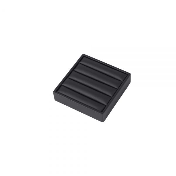 인조가죽 4줄 반지 진열대 블랙 10x10x2.5cm