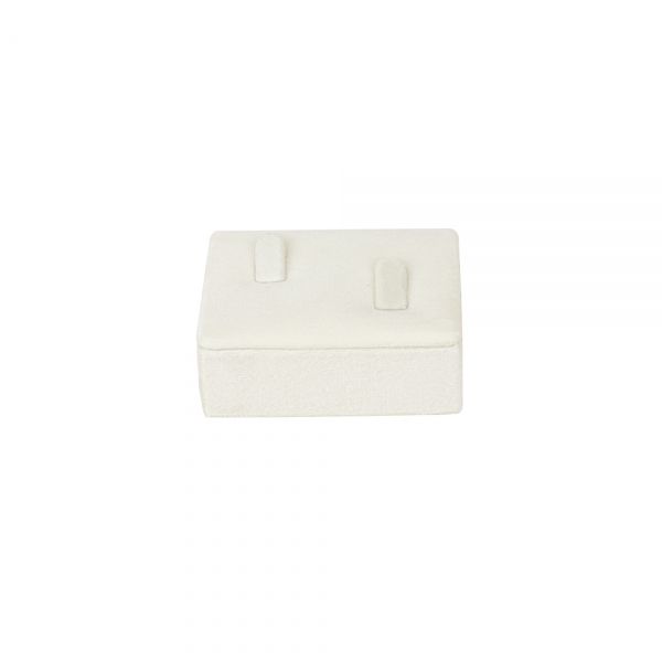 뉴벨벳 사각 커플 반지 진열대 아이보리 6x4.5x2.5cm