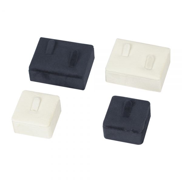 뉴벨벳 사각 1구 반지 진열대 블랙 6x4.5x2.5cm