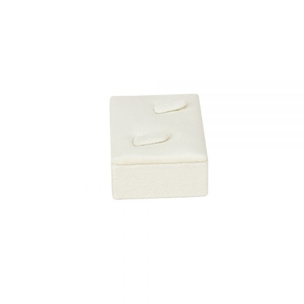 뉴벨벳 사각 커플 반지 진열대 아이보리 6x4.5x2.5cm