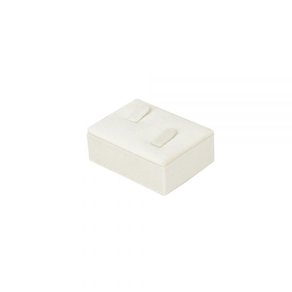 뉴벨벳 사각 커플 반지 진열대 아이보리 6x4.5x2.5cm