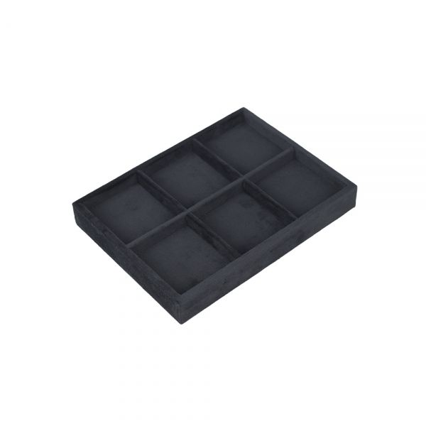 뉴벨벳 나눔 6칸 다용도 진열대 블랙 20x15x2.5cm