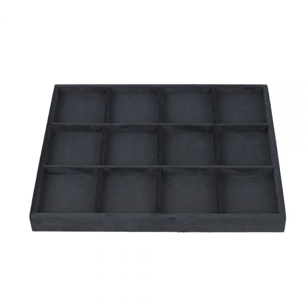 뉴벨벳 나눔 12칸 다용도 진열대 블랙 30x25x2.5cm