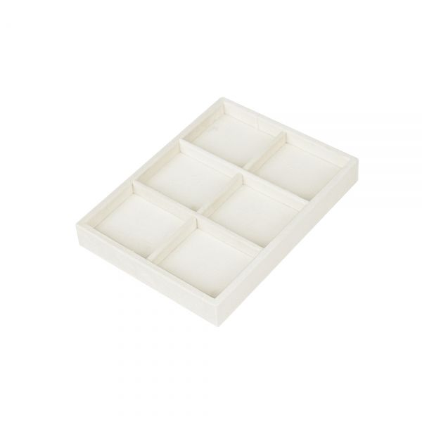 뉴벨벳 나눔 6칸 다용도 진열대 아이보리 20x15x2.5cm
