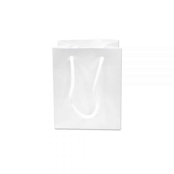 고급 화이트 운동화끈 쇼핑백 11.5x7x15cm 10장