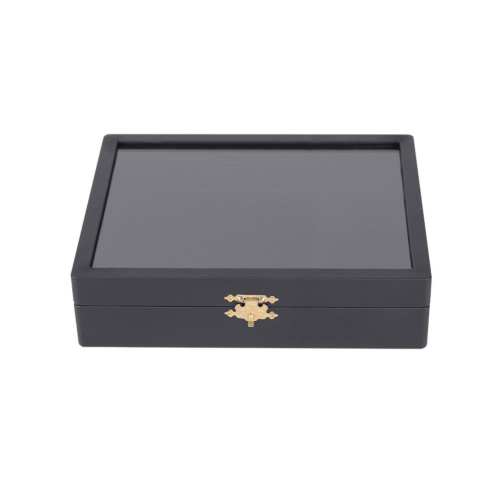 인조가죽 벨벳 유리 민판 다용도 진열대 블랙 중 30x25x6.5