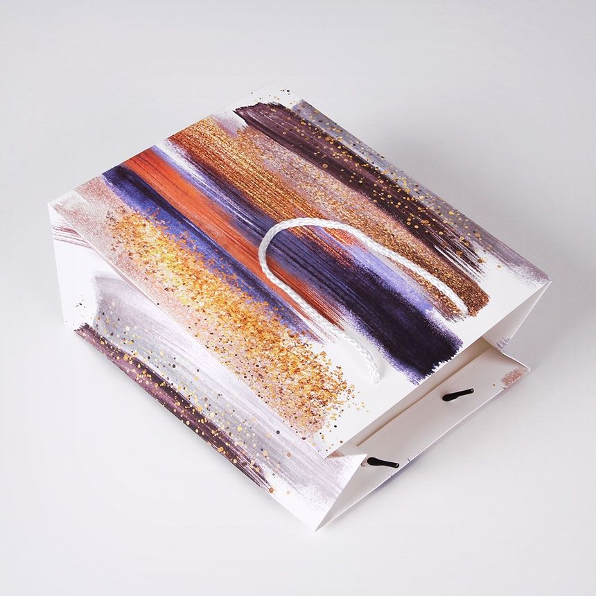 파스텔 브라운 코팅 쇼핑백 소 18x10x23 10장