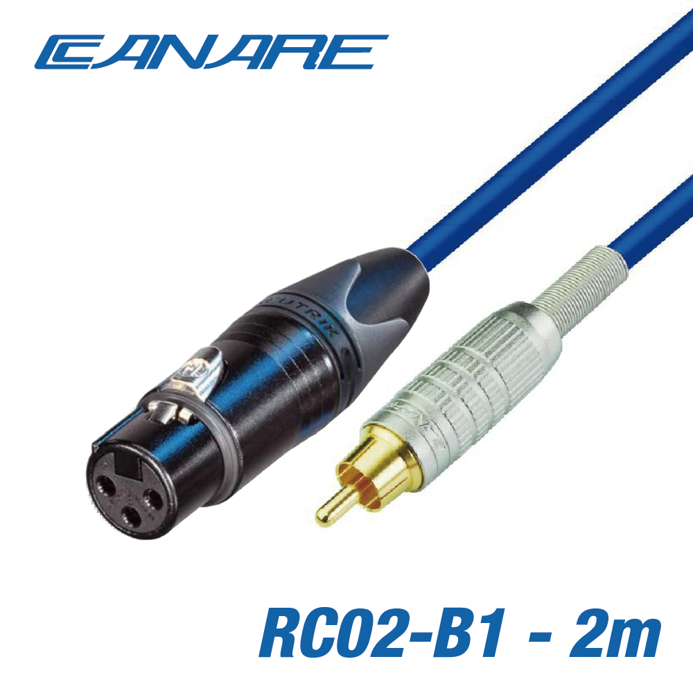 CANARE XLR - RCA 오디오 코드 2m RC02-B1