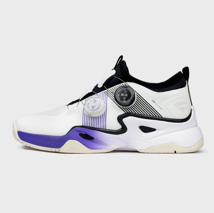 비트로 남녀공용 테니스화 듀얼보아핏 클립톤2 (OFF WHITE&PURPLE) 올코트