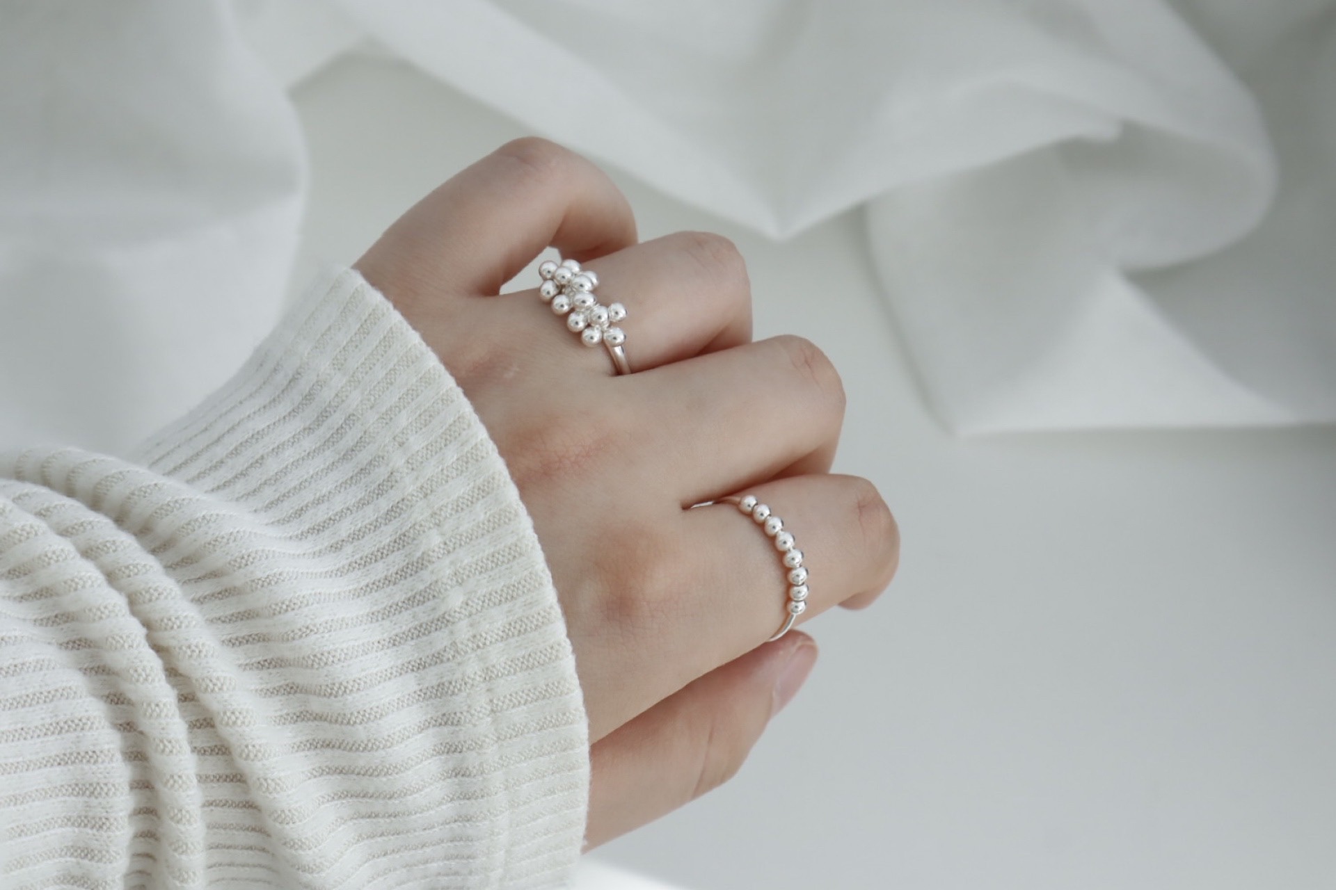 Moving ball ring • silver925