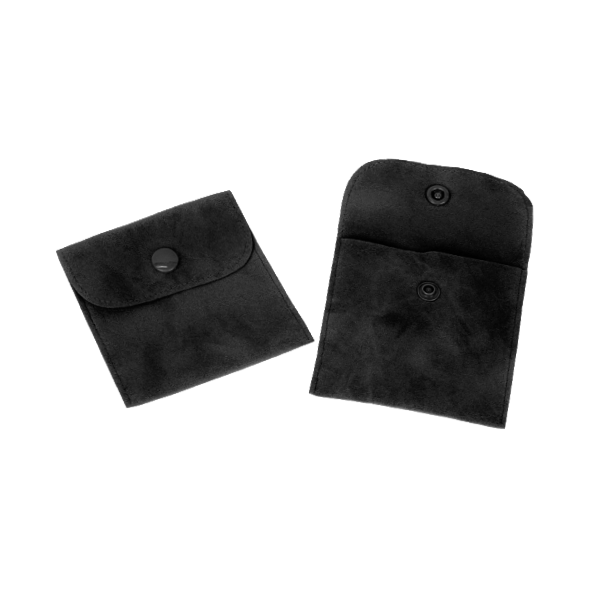 사각 단추 주얼리 주머니 파우치 블랙 소 7x7cm 20장