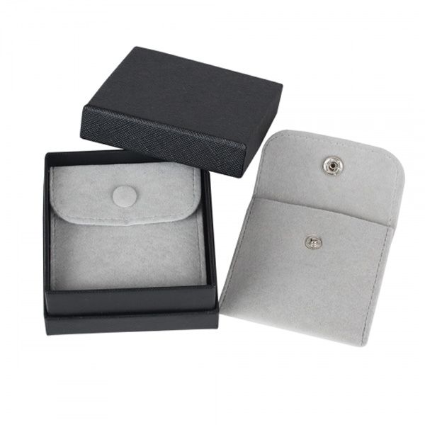 사각 단추 주머니 그레이 9x9cm 20장