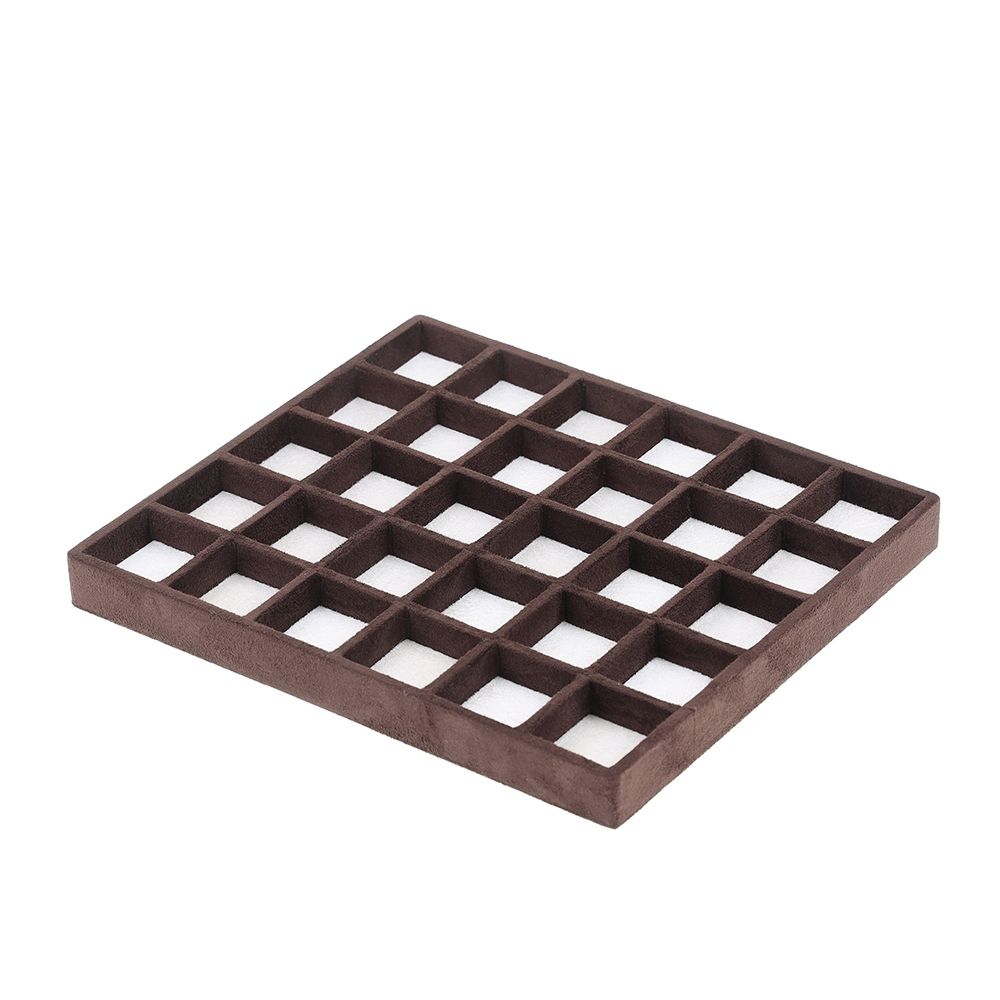 스웨이드 나눔 30칸 다용도 진열대 베이지/브라운 29x25x2.6